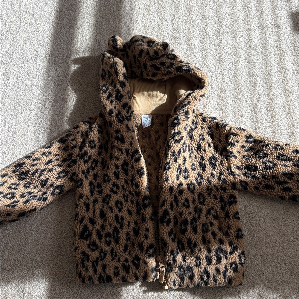 Cat & Jack Tan and Black Fleece Jacket